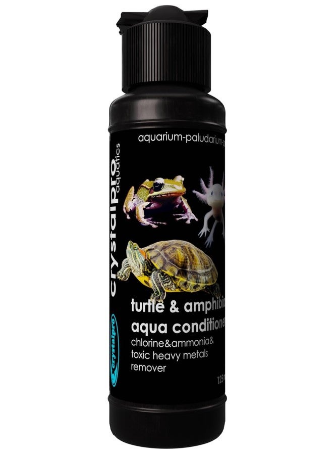 Crystalpro Turtle & Amphibian Water Conditioner 4.22 Oz - Treats 660 Gallons, Neutralizes Chlorine and Ammonia - Makes Tap Water Safe for Amphibian and Reptile Aquariums/Terrariums - Image 1